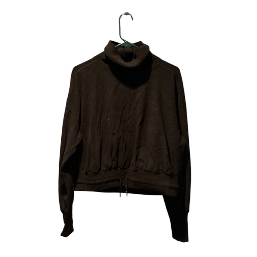 Sweaty Betty Melody Luxe Fleece Pullover in Black Medium NWT